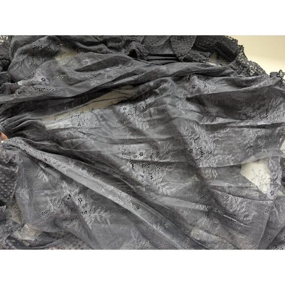 Alexis Timotha Lace Ruffle Maxi Dress Gown Size S Black #2H451 - Picture 13 of 13